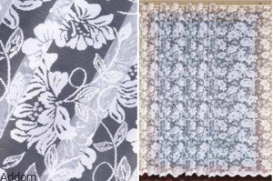 Gęste firany żakardowe w kwiaty