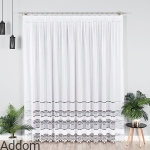 Gęste firany z ażurem w romby