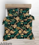 Ciemna pościel w liście