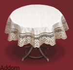 Stylowy żakardowy obrus okrągły