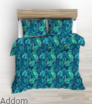 Komplet bawełnianej pościeli w odcieniach zieleni