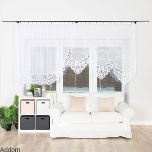 Żakardowa firana o panelowej formie