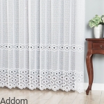 Firany żakardowe w kółeczka dołem