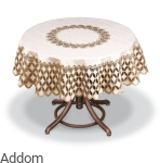 Okrągły obrus żakardowy 