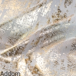 Firany z metra dekorowane złotem