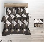 Brązowa pościel z satyny bawełnianej