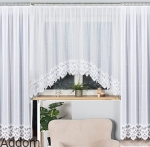 Krótka firanka z łukiem