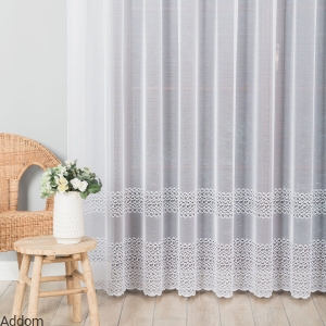 Firany żakardowe z finezyjnym wzorem