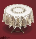 Okrągły obrus ażurowy Róże