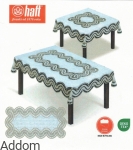 Obrus żakard wzorowany na hafcie Richelieu