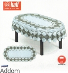 Nowoczesny żakard na owalny stół