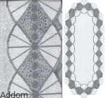 Owalny bieżnik w szare wzory