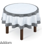 Obrus szary okrągły