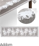 Bieżnik żakardowy biały Róże