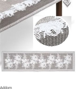 Bieżnik żakardowy biały Róże