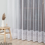 Firany żakardowe nowoczesne z połyskiem