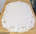 Bieżniki owalne z haftem wycinanym