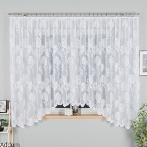 Firany żakardowe z połyskiem