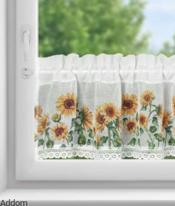 Firanki krótkie kolorowe Słoneczniki