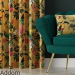 Materiał na zasłony kolorowe papugi