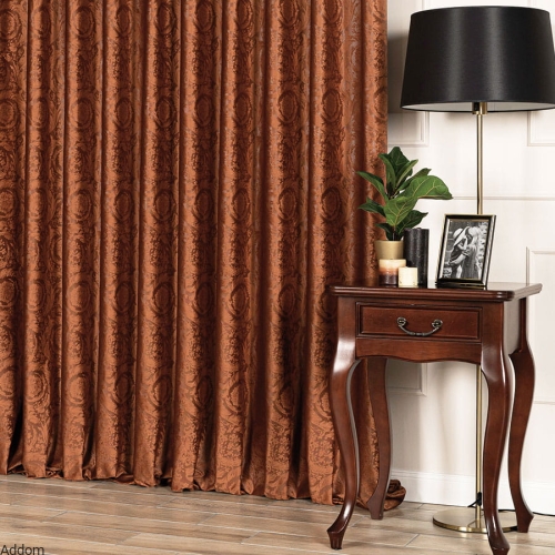 Materiał na zasłony z wypukłym wzorem rdzawy.jpeg