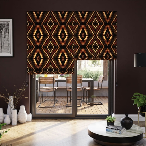 Materiał w geometryczne wzory brązowy.jpeg