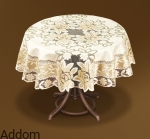 Okrągłe obrusy złote róże