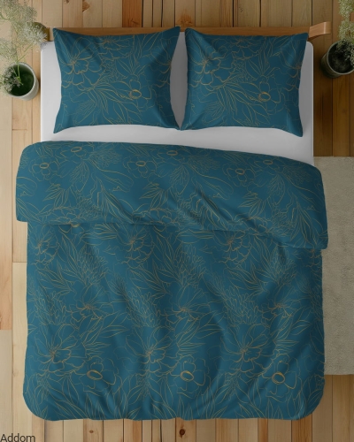 Pościel w kwiaty morska zieleń.jpg