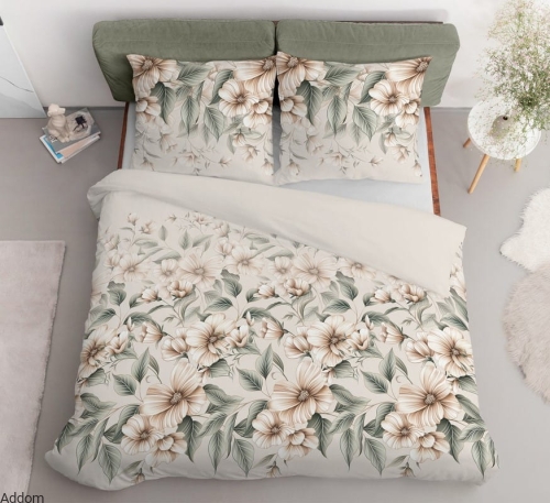 Pościel satyna bawełniana w brązowe kwiaty.jpg