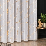 Firany bogato dekorowane złotem lub srebrem