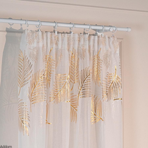 Firany gotowe w złote wzory liście.jpeg