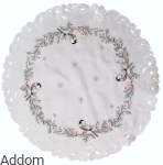 Obrus okrągły z haftem