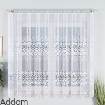 Firany żakardowe z efektem gipiury