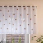 Firany malowane w stokrotki