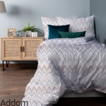 Nowoczesna pościel satynowa zygzaki