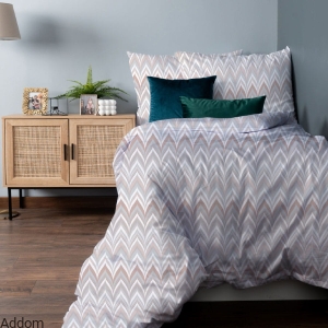 Nowoczesna pościel satynowa zygzaki