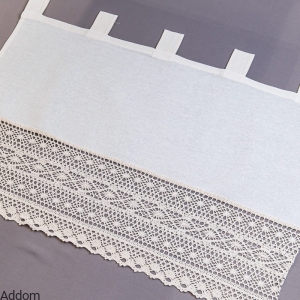 Bawełniany lambrekin z szelkami i koronką