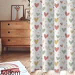 Tkaniny zasłonowe plamoodporne w serduszka