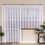 Firanka gotowa ażurowa z prostym dołem