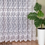 Firany żakard w gęste wzory