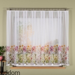 Firany żakard kolorowe do kuchni