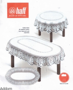 Klasyczne owalne obrusy żakardowe