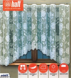 Firanki kuchenne w róże