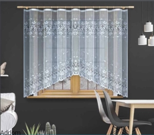 Firana gotowa z ażurem w kropeczki 160x300