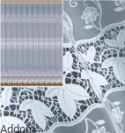 Firanki z wstawkami koronkowymi