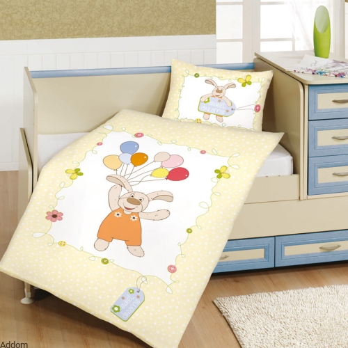 pościel do łóżeczka kremowa z króliczkiem.jpeg