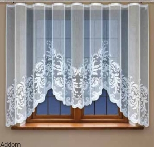 Efektowne firanki gotowe żakard