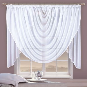 Biała draperia 120x400
