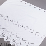 Bawełniane zazdrostki z haftem Richelieu