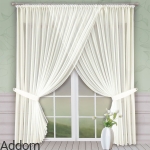 Firany kremowe upinane na boki